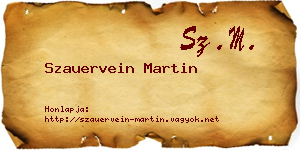 Szauervein Martin névjegykártya